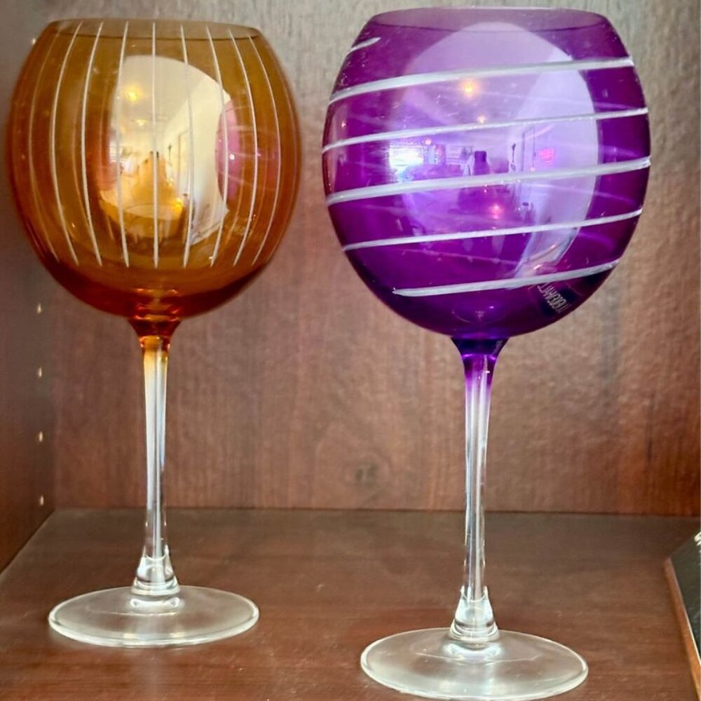 MIKASA Cheers Balloon Wine Goblets-Set of 2  **VERY HARD TO FIND!